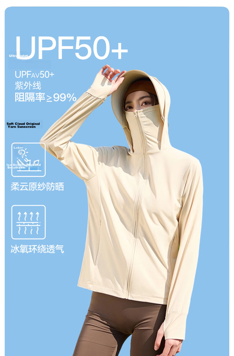 Warrior Women's Summer Sunscreen Jacket Ice Silk Cooling UV Protection Lightweight Breathable Comfortable Outdoor Skin Jacket 5