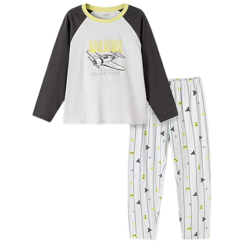 Balabala Kids Pajama Set Boys Girls Homewear 2026 Spring Autumn New Baby Pure Cotton Sleep Pants Skin-friendly Red