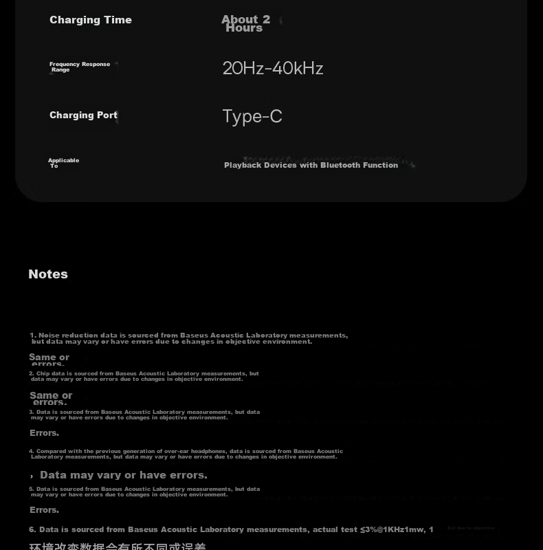 BASEUS MH1 Over-Ear Noise Cancelling Bluetooth Headphones Active Noise Cancellation Dual Gold Standard HiFi Certified 80H Battery Life Compatible with Apple Huawei Xiaomi Oppo Phones Gift 41