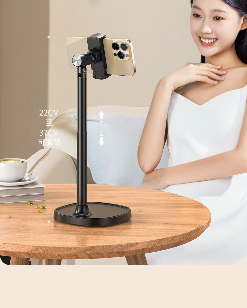 Xiaotian Mobile Phone Stand Live Desktop Stand Multifunctional 360° Rotatable Adjustable Shooting Overhead Holder for Home Lazy Viewing TikTok TV Video Recording Online Classes 2