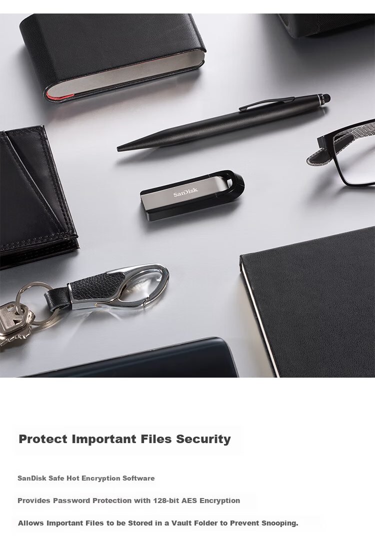 SanDisk, SanDisk, 256GB USB3.2 Flash Drive, CZ96 Premium High-Speed Eco, Read Speed 100MB/s, Eco-Friendly Materials, Compact And Portable, Data Recovery, Business Office Use 3