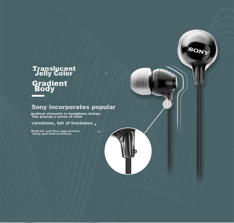 SONY MDR-EX15LP In-Ear Wired Earphones for Mobile Phones and Computers, Black, 618 520 Gift 2