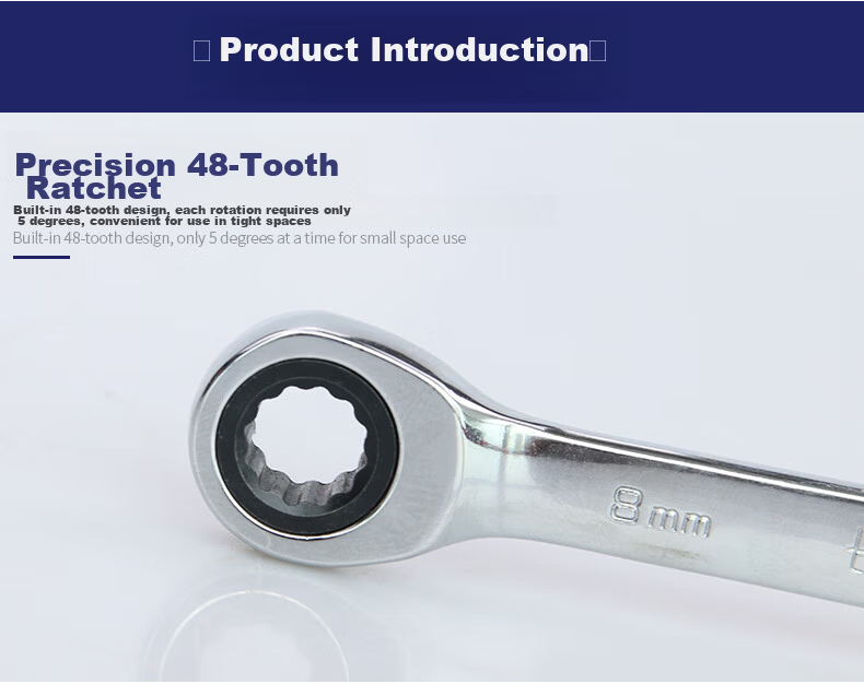 Great Wall Double Plum Blossom Wrench Double-Ended Plum Blossom Ratchet Quick Wrench Auto Repair Tool 72 Teeth 8-10mm 311911 2
