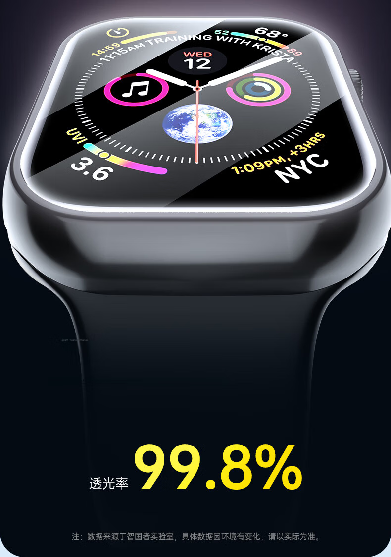 WITGOER IP68 Waterproof Case and Screen Protector for Apple Watch S9/8/7 iPhone Series Full Coverage Ultra-Thin Tempered Glass Film Accessories for Women 37