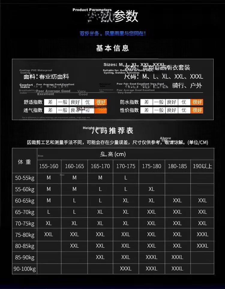 Huipute Split Raincoat, Long Outdoor Thickened Full-Body Heavy Raincoat And Pants Set, Customizable 6