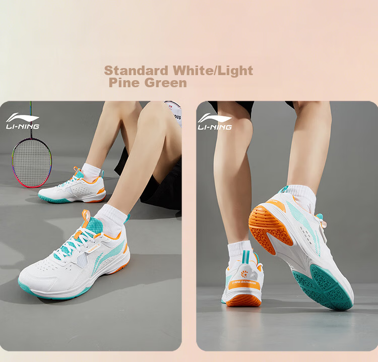LI-NING Badminton Shoes All-Rounder V Series Unisex Adult and Kids Parent-Child Durable Anti-Twist Non-Slip Shock Absorption 10