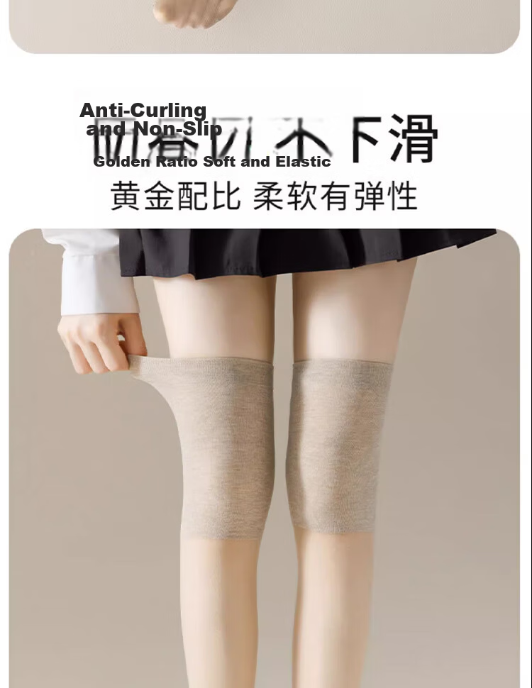 LangSha Women's Knee-Protection Stockings for Air-Conditioned Rooms, 7A Antibacterial Summer Mid-Calf Cold-Resistant High Knee-High Socks 5