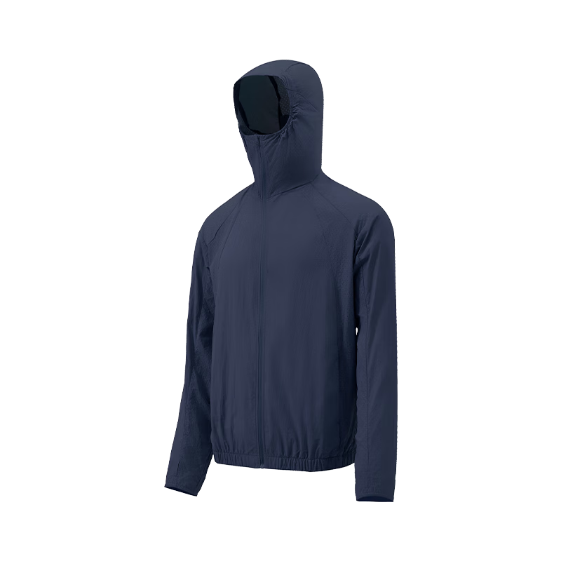 JD Jingzao Men's UV Protection Sunscreen Jacket 2026 Summer Original Yarn Cooling Unisex Coat Deep Navy Blue S