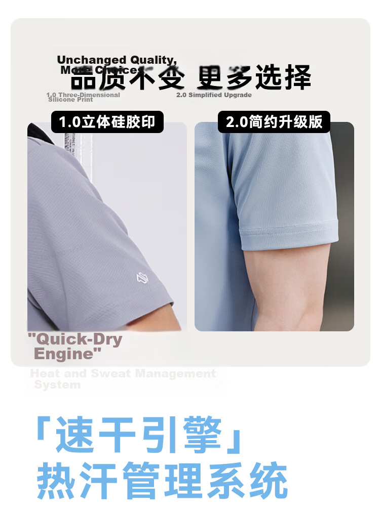 JD Jingzao Summer Men's Sports Short Sleeve T-Shirt Polo Shirt Running Fitness Outdoor Quick-Dry Gray Blue 3.0 L 4