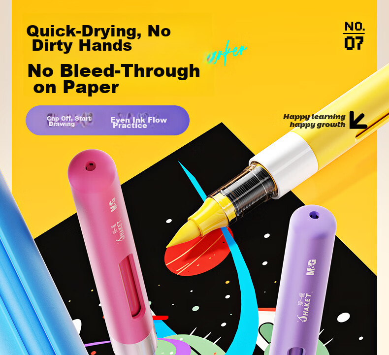 M&G Stationery, 48-Color Big Ink King Direct Liquid Acrylic Soft-Tip Markers, Student Children's Watercolor Pens, Drawing Pens, Painting Brushes, Colored Pens, Birthday Gift 18