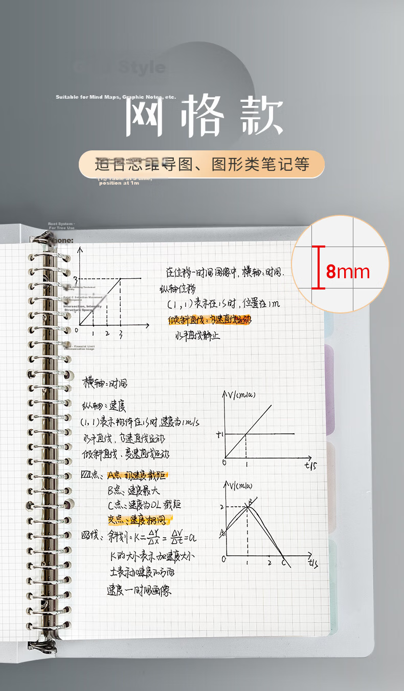 M&G Stationery A4/60-Sheet Loose-Leaf Notebook, 8-Hole Detachable Lined Refill, Green, Exam Essential 6