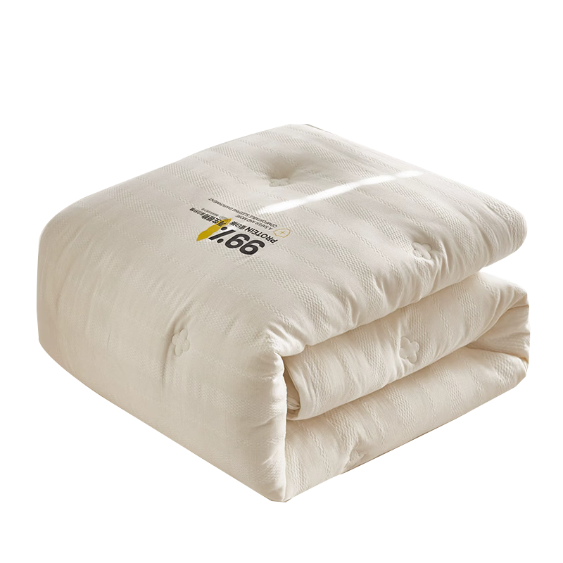 MUJI A-Class 99% Soy Protein Quilt, 100% Cotton Double-Layer Gauze Spring and Autumn Quilt, Four-Season Air Conditioning Quilt Core, 200*230cm, 5 Jin