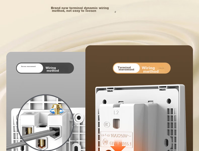 CHNT Switch Socket No-Paint Cream Style Large Panel Socket Faceplate Concealed X1M One-Gang Single-Control Five-Hole 24