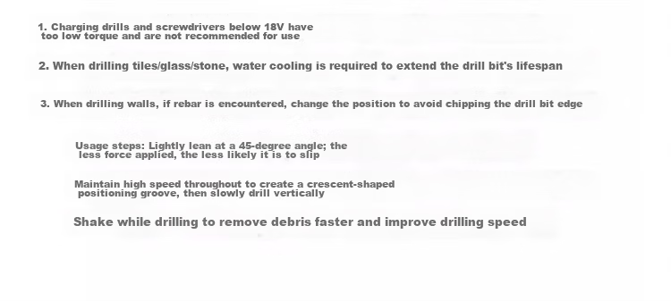 Deli Extended Alloy Eccentric Drill Bit for Dry Drilling Tiles Glass Marble Concrete [8mm] 1 Piece 8