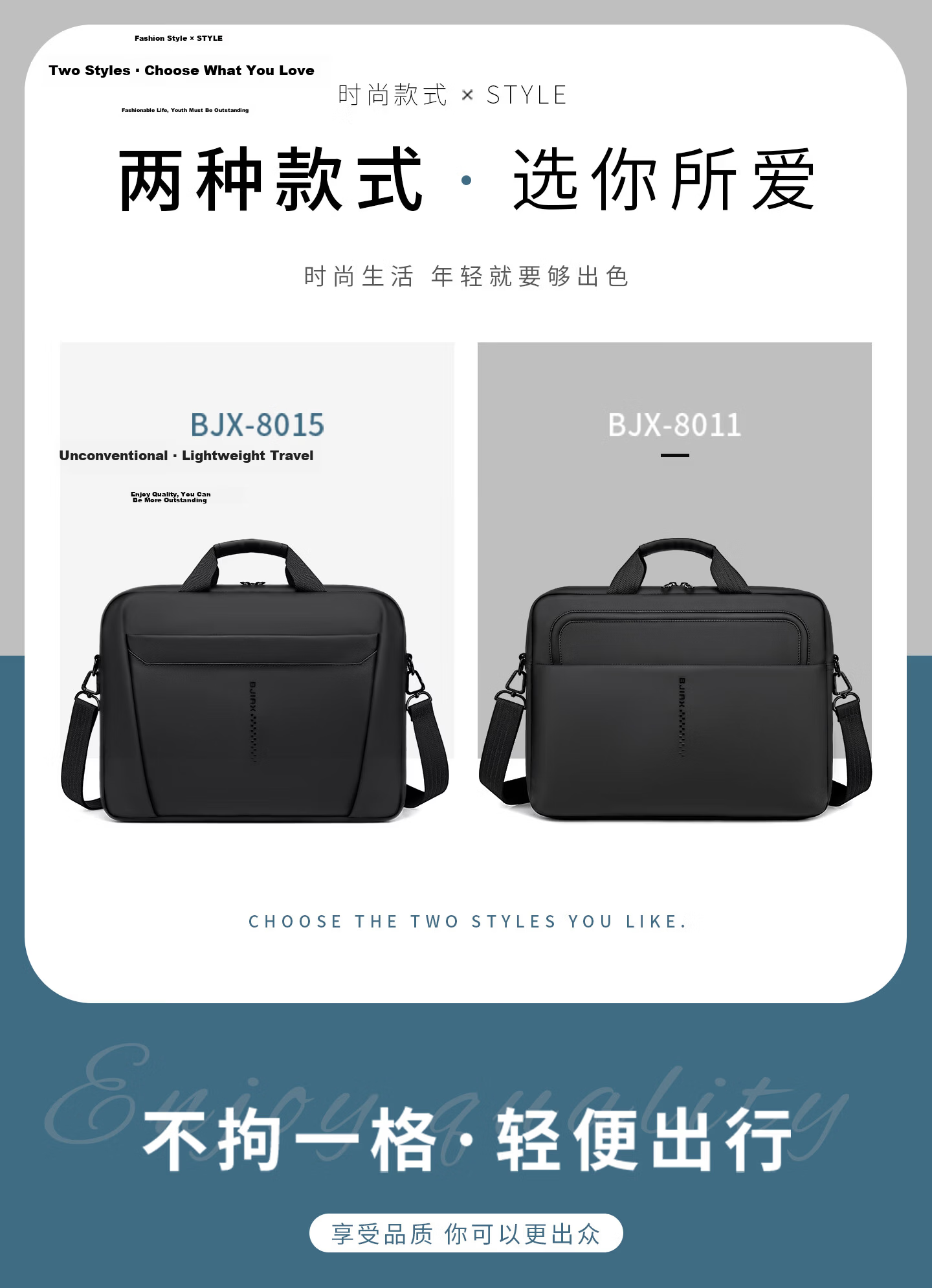 BJIAX Business Briefcase Fashion Large Capacity Handbag Office Men's Crossbody Bag Black 16-inch Laptop Bag 2