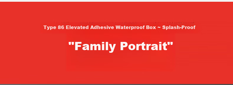 CHIGO Waterproof Socket Box 86 Type Elevated and Enlarged Adhesive Waterproof Box for Bathroom Kitchen Waterproof Cover Elevated and Enlarged Waterproof Box 26