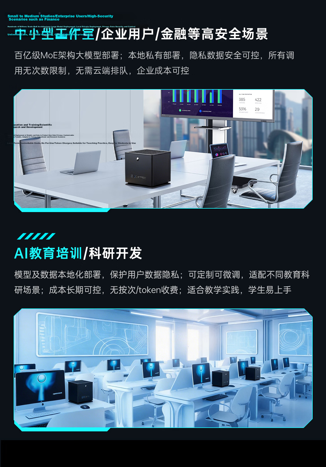 ThundeRobot AI Mini Workstation PC Large Model Computing OpenClaw Local Deployment High-Performance Host (Ryzen AI Max+395/128GB/2TB) Liquid Cooling 4