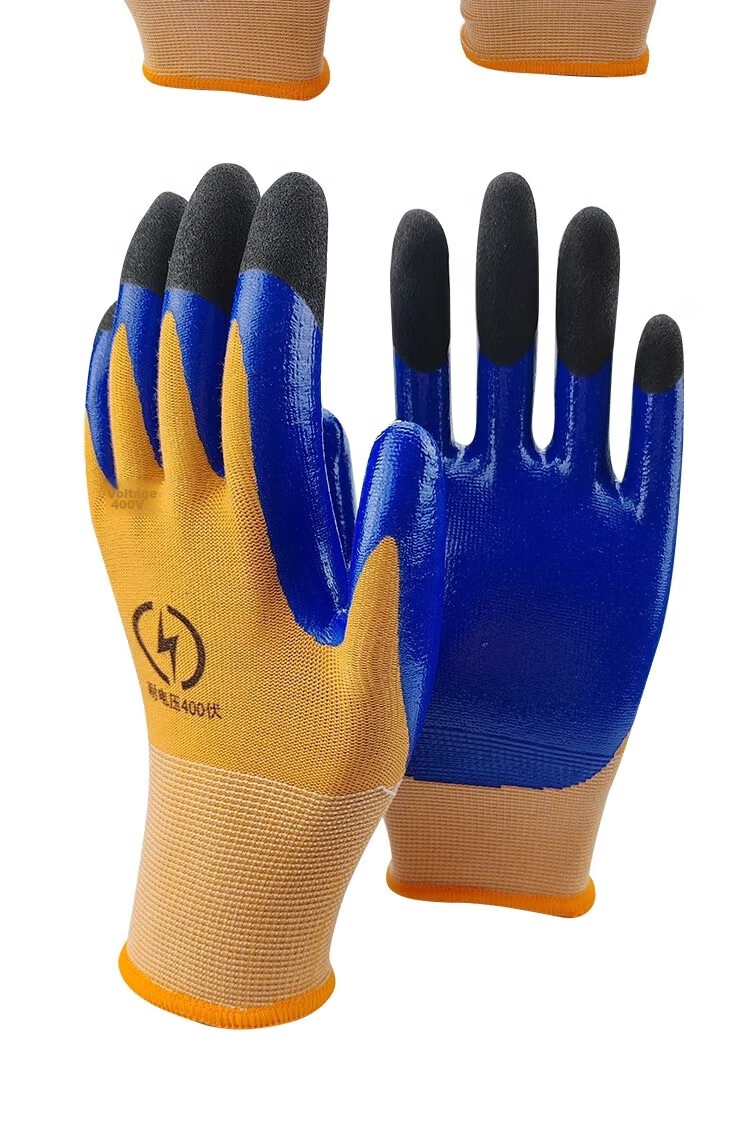 Hengju Work Safety Wear Resistant Sensitive Touchscreen 400V Low Voltage Electric Shock Protection Cut-resistant Breathable Anti-slip National Grid Circuit Protection 1 Pair 10