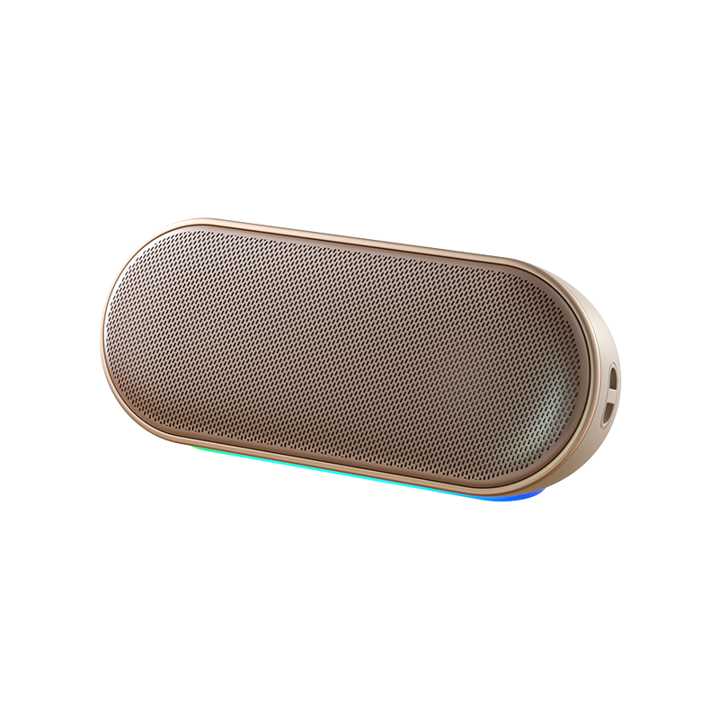 CLAISON T127 2026 New Portable Bluetooth Speaker AI Tuning Long Battery Life Ambient Lighting Multi-Device Connection IP67 Waterproof Harman-Level Sound Gold