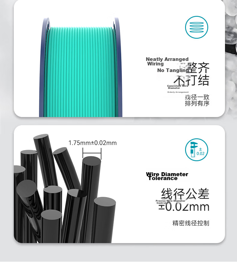 Sanlv 3D Printing Filament PLA Lite Easy-to-Print Eco-Friendly High-Speed Filament for TuZhu ChuangXiang Aileku FDM 3D Printer Black 1kg 8