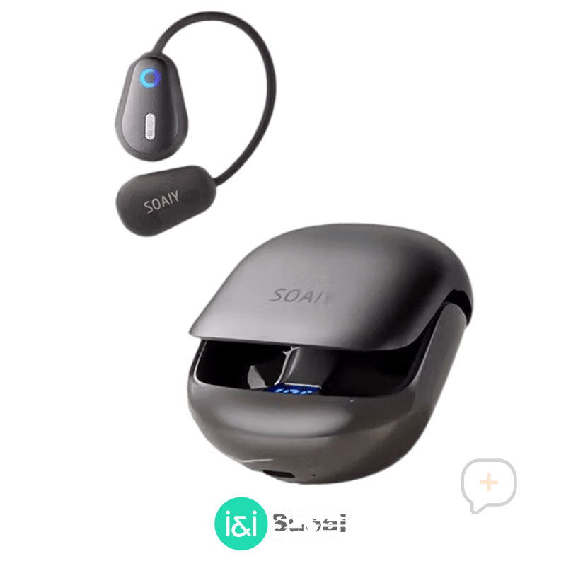 Soaiy Air Conduction Bluetooth Earphones Open-Style Sports Running Call Noise Cancelling Wireless Universal Mobile GD36 Black (Pair)