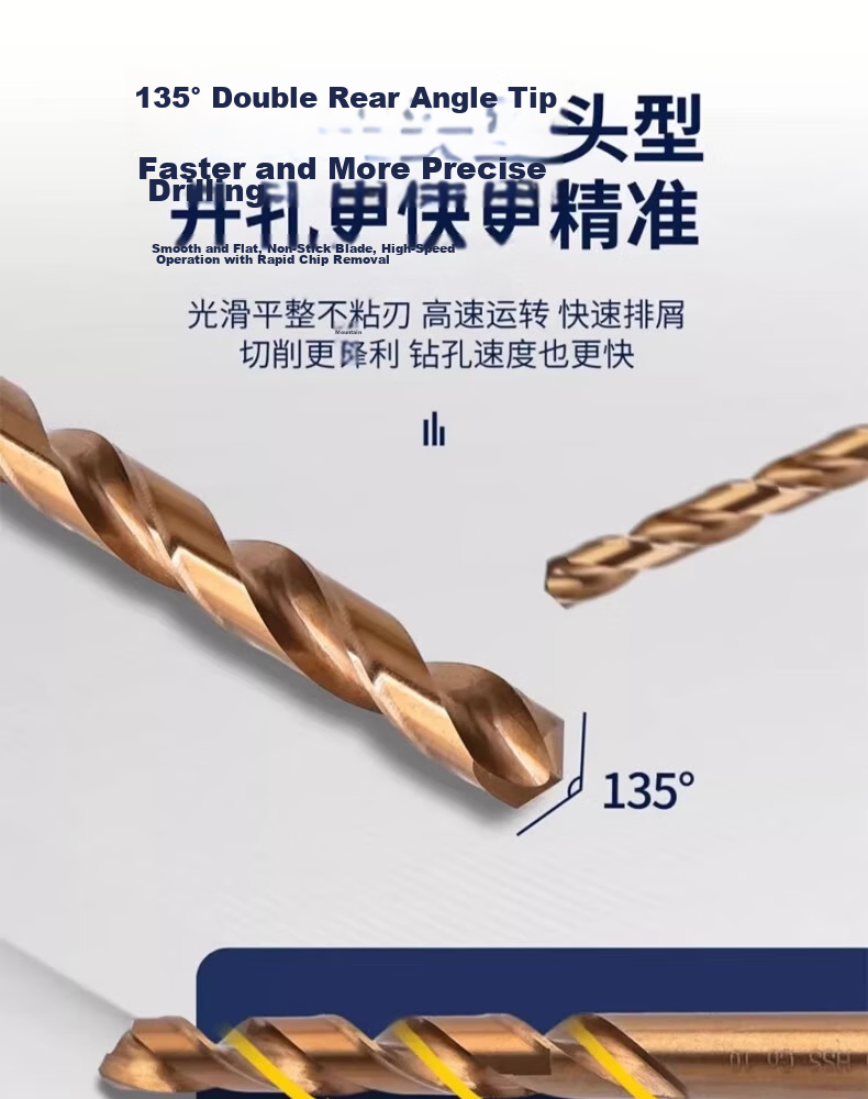 The Great Wall Straight Shank Cobalt Twist Drill Bit Set for Stainless Steel, High-Speed Steel Twist Drill Bits, 25 Pieces, Model 672225 8