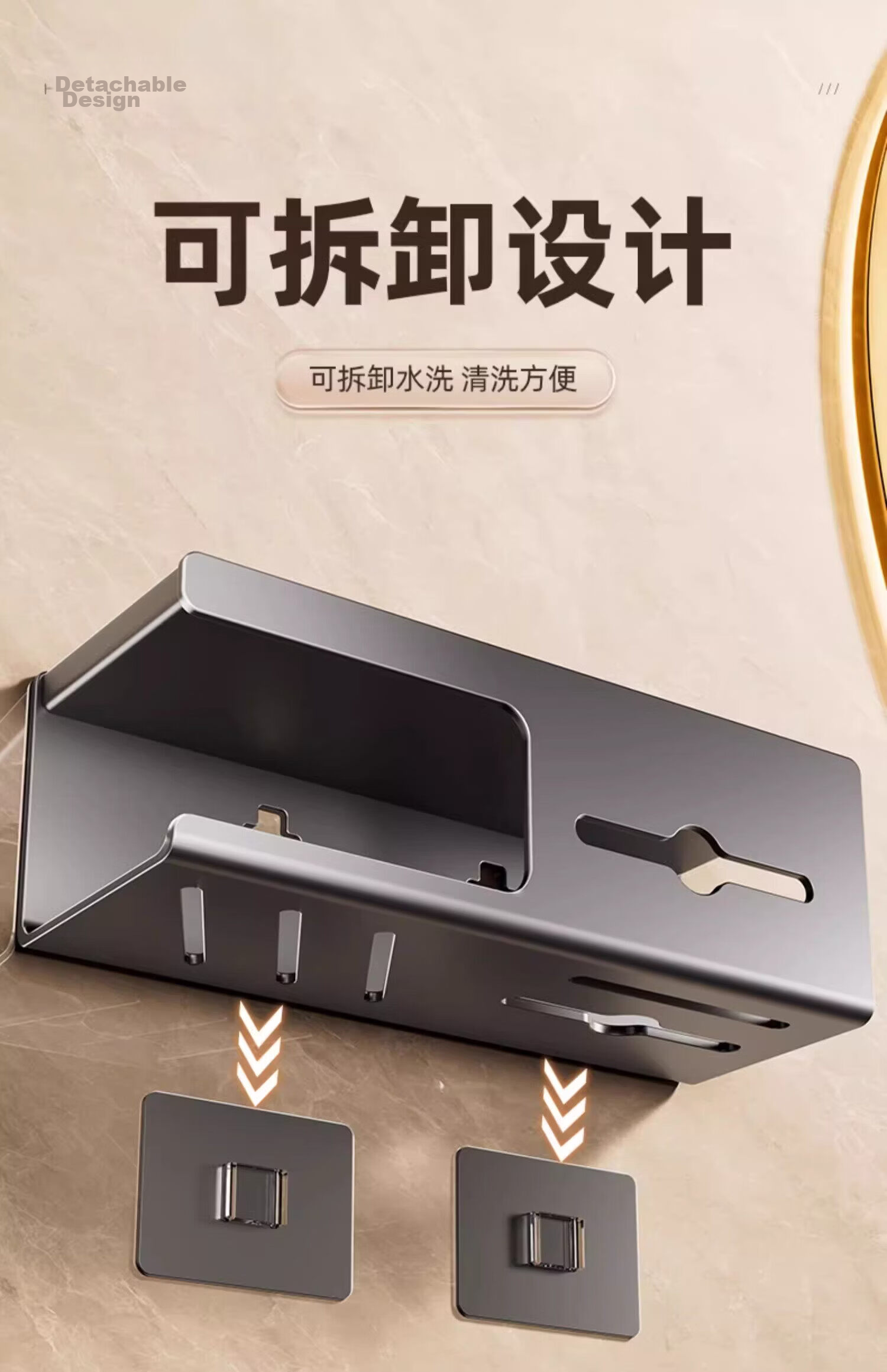 YOUQIN Bathroom Toilet Paper Holder 2026 New Wall-Mounted Tissue Box No-Drill Toilet Paper Storage Rack 10