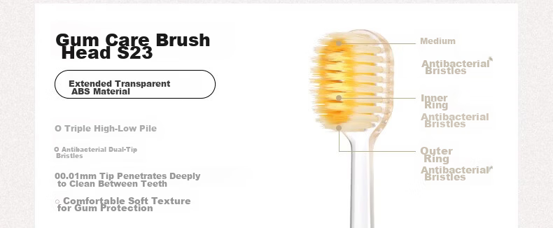 Zuodian Luxury Art Toothbrush with Replaceable Brush Heads, Wide Head Soft Bristles Gum Protection Original Brush Heads *3 14