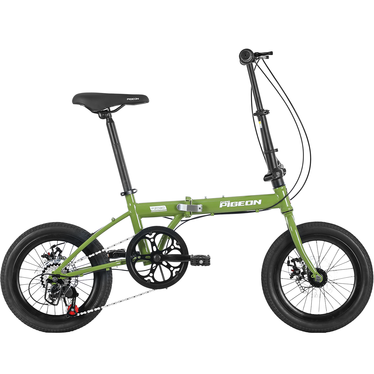 Flying Pigeon Folding Bicycle 20 Inch Unisex Adult Student Youth Casual Commuter City Bike Green