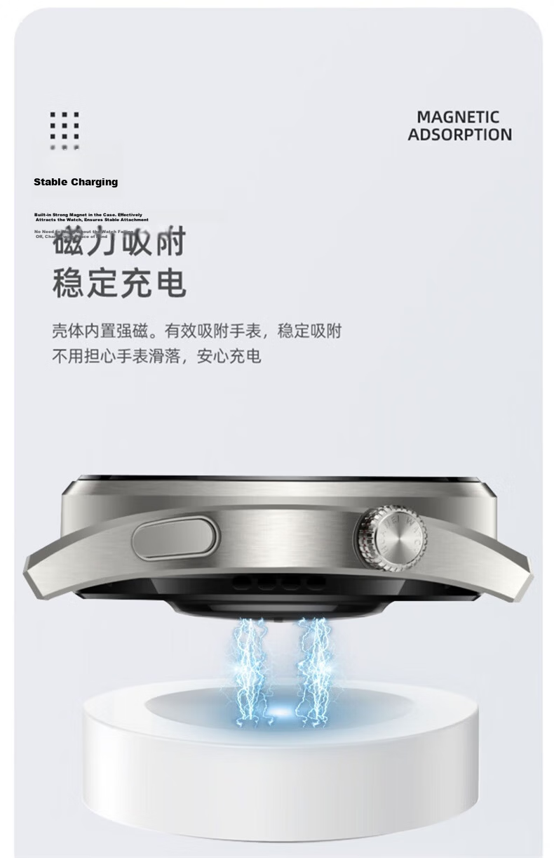 Baking Magnetic Wireless Charger Dock for Huawei Watch5/4 Pro/3/GT6/5/4/3 Fast Charging 6 Pro/5 Pro/4 Pro/3 Pro/D2 FIT5/4 Honor 9