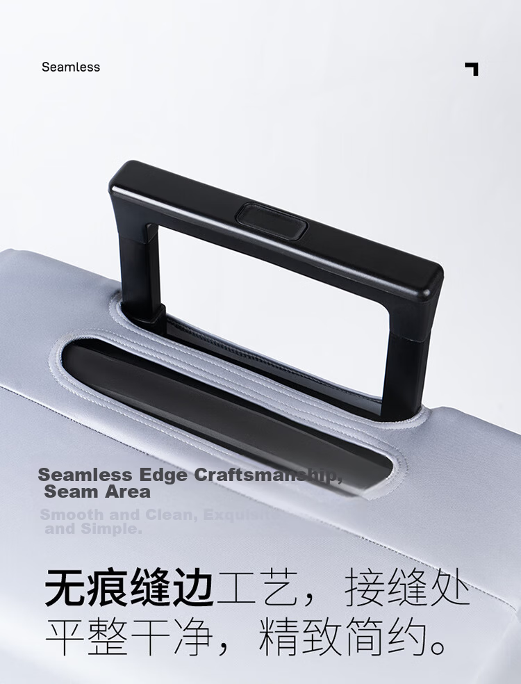 Jiaoqu Luggage Cover Thickened Wear-Resistant Elastic Double-Sided Opening Suitcase Cover Gradient Gray - L 7