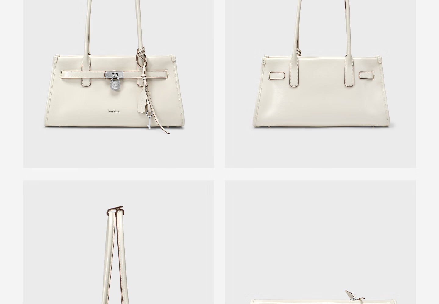 NUCELLE Angelababy Style Genuine Leather Dream Baguette Bag 26 New Commuter Shoulder Underarm Tote Handbag Gift 46