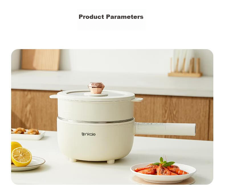 Ankale Split-Type Electric Hot Pot 5L All-Steel 0-Coating Large Deep Hot Pot Multi-Functional Removable Washable AJL-JG502F for 5-8 People 15