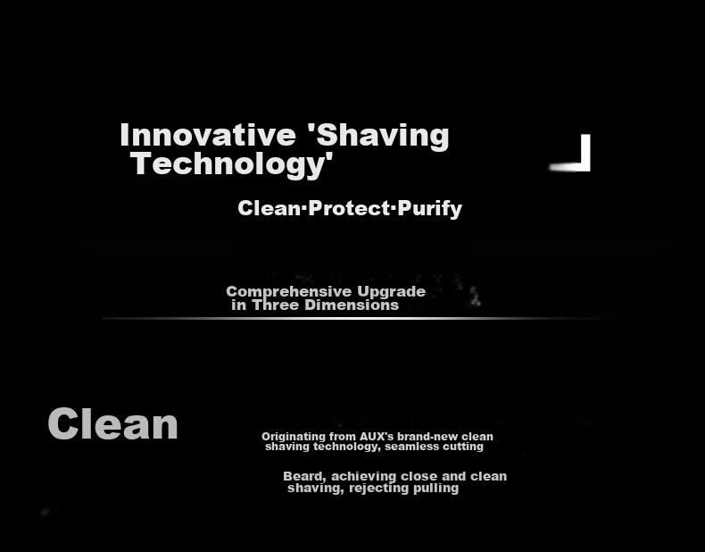AUX Electric Shaver for Men Rotary Electric Razor Stainless Steel Floating Triple Blades Sensitive Skin Portable Gift Graduation Present 2