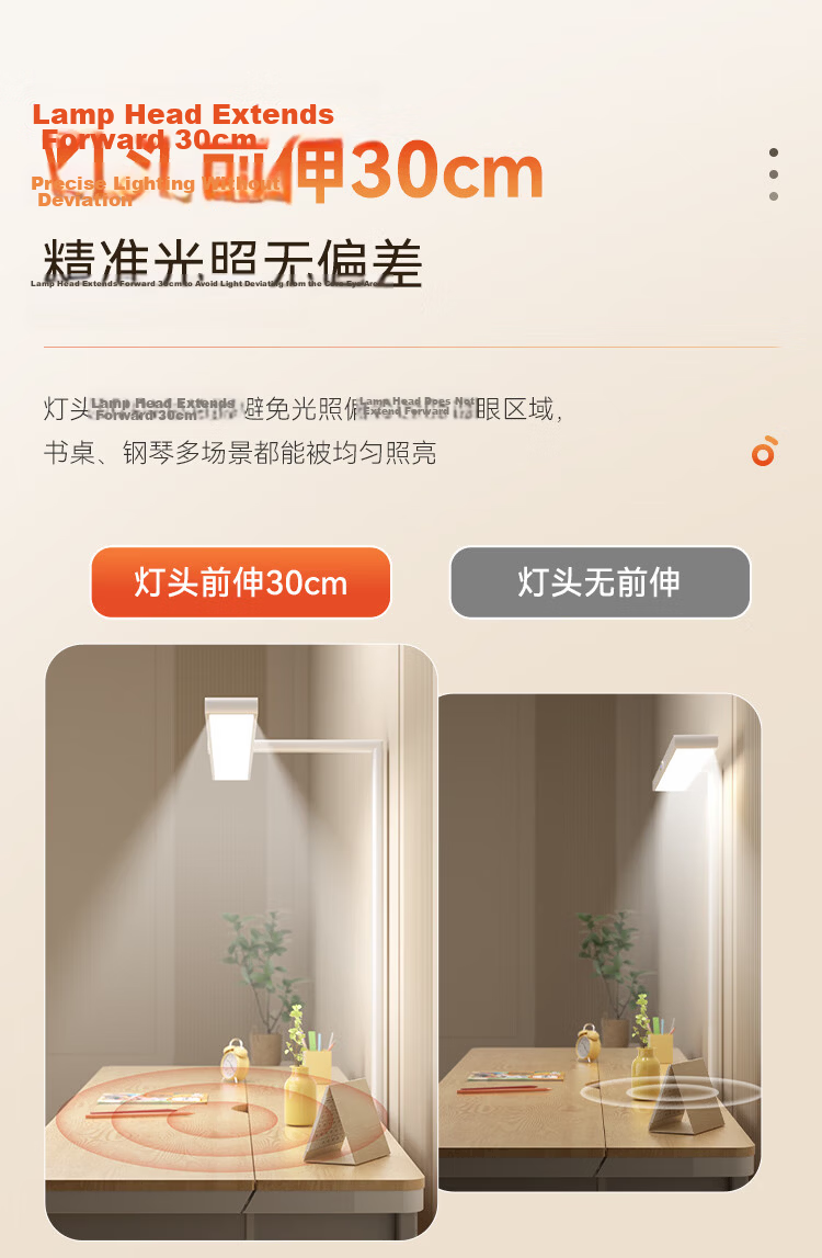 Haishibao Vertical Eye Protection Street Lamp Red Light Full Spectrum Floor Lamp Small Street Lamp Desk Lamp Children's Study Lamp D1-70W 28