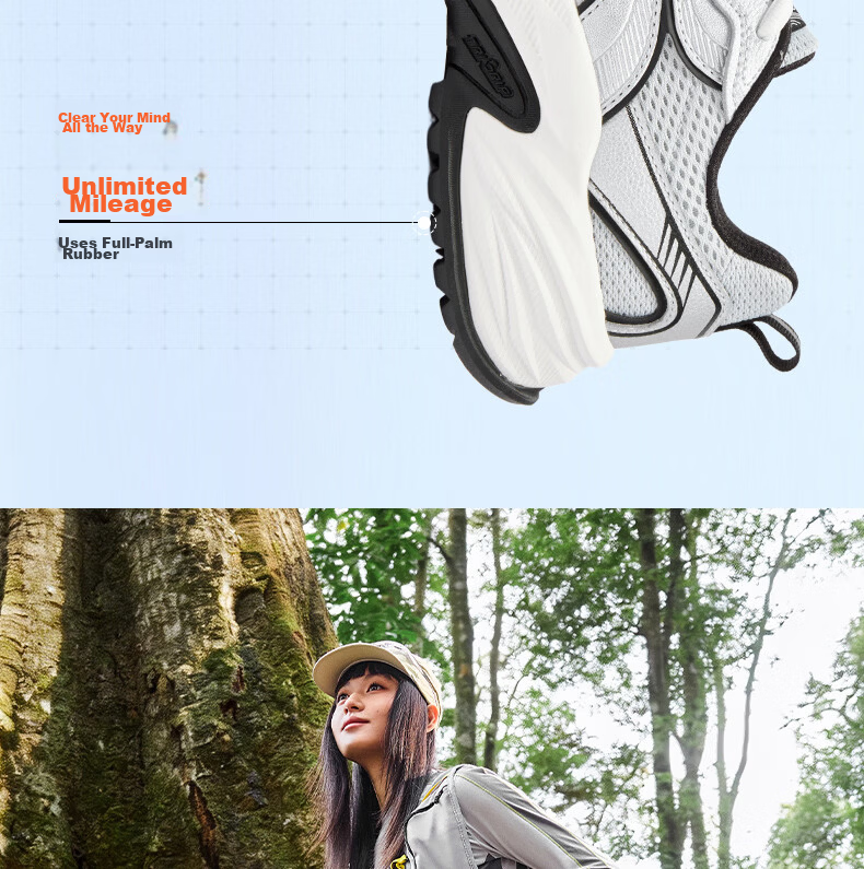 361° Women's Sports Shoes Summer Lightweight Breathable Cushioning Commuter Running Outdoor Trail Shoes 682622221F-1 7