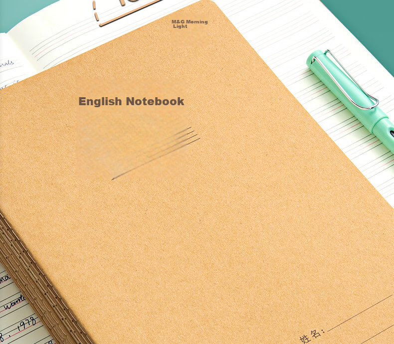 M&G 16K Error Correction Notebook Kraft Paper English Correction Student Draft Chinese Math Error Sorting Correction Set 10pcs F16360AB 19