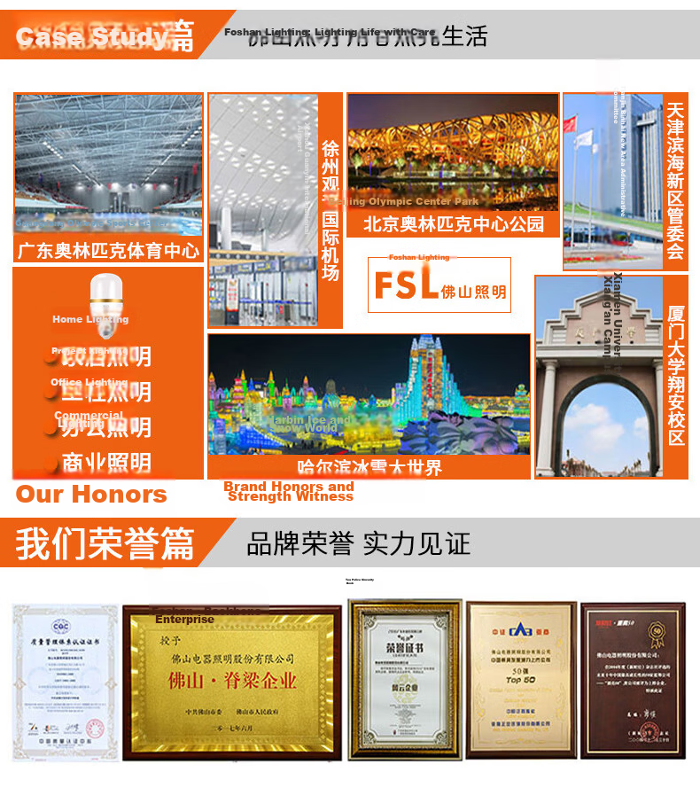 Foshan Lighting (FSL) LED Tube T5 Integrated T5 Bracket Shadowless Splicing Kit 1.2m Tube 20W Cool White 6500K 15