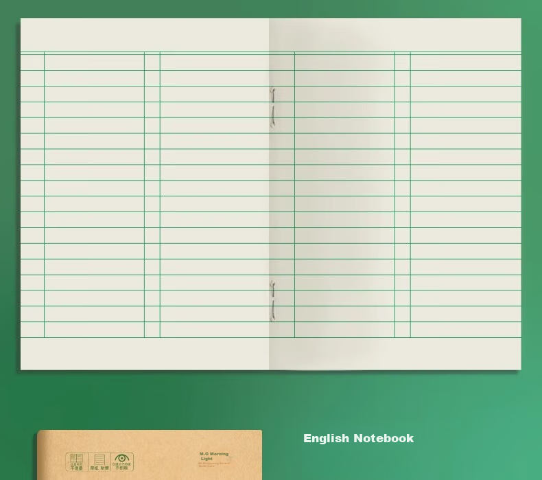 M&G Stationery 36K Pinyin Notebook Tianzi Grid Character Book Math Book English Book 5 Subjects 5 Books Each Kindergarten to Primary Transition Workbook Exercise Book Total 25 Books 9