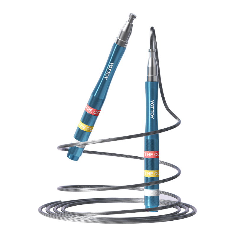 Yottoy Speed Jump Rope for Adults, Professional Competition Steel Wire Jump Rope, for Students' Middle School Entrance Exam, Speed Training Jump Rope, Blue