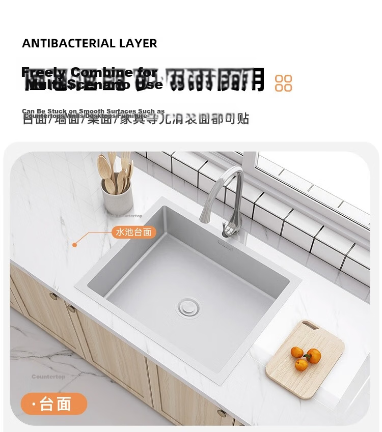 Washi Kitchen Countertop Protective Film Marble Quartz Countertop Protective Crystal Film 60cm x 10m 14