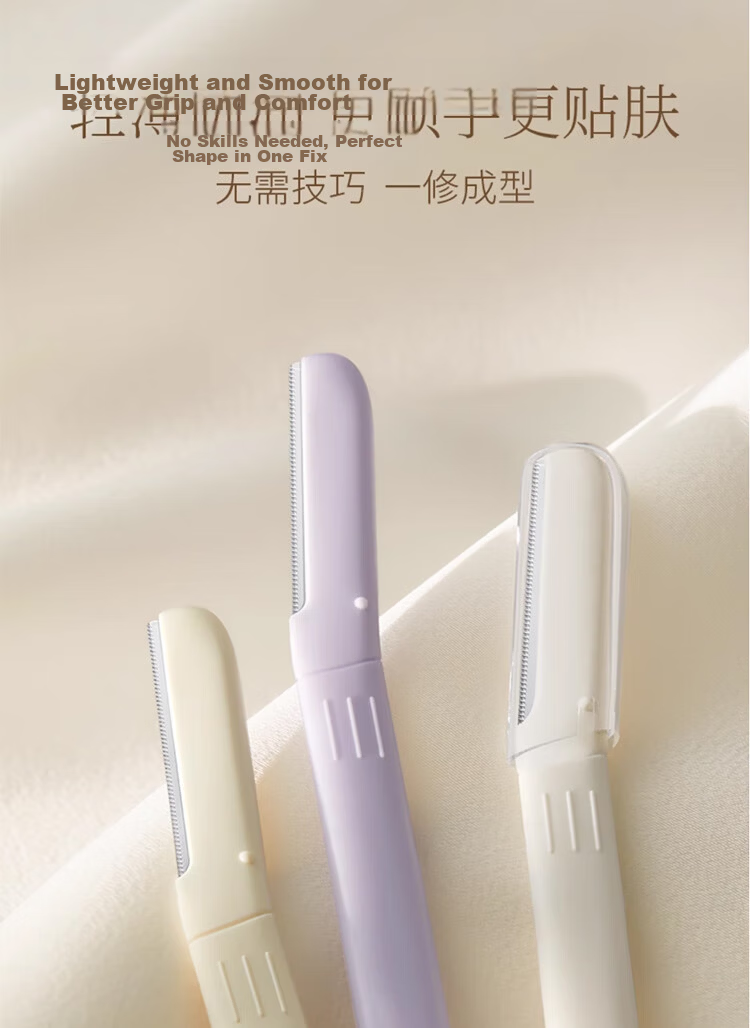 GOOOD 3-Pack Eyebrow Razor Safety Eyebrow Trimmer Tool Beginner Eyebrow Scissors Set 2