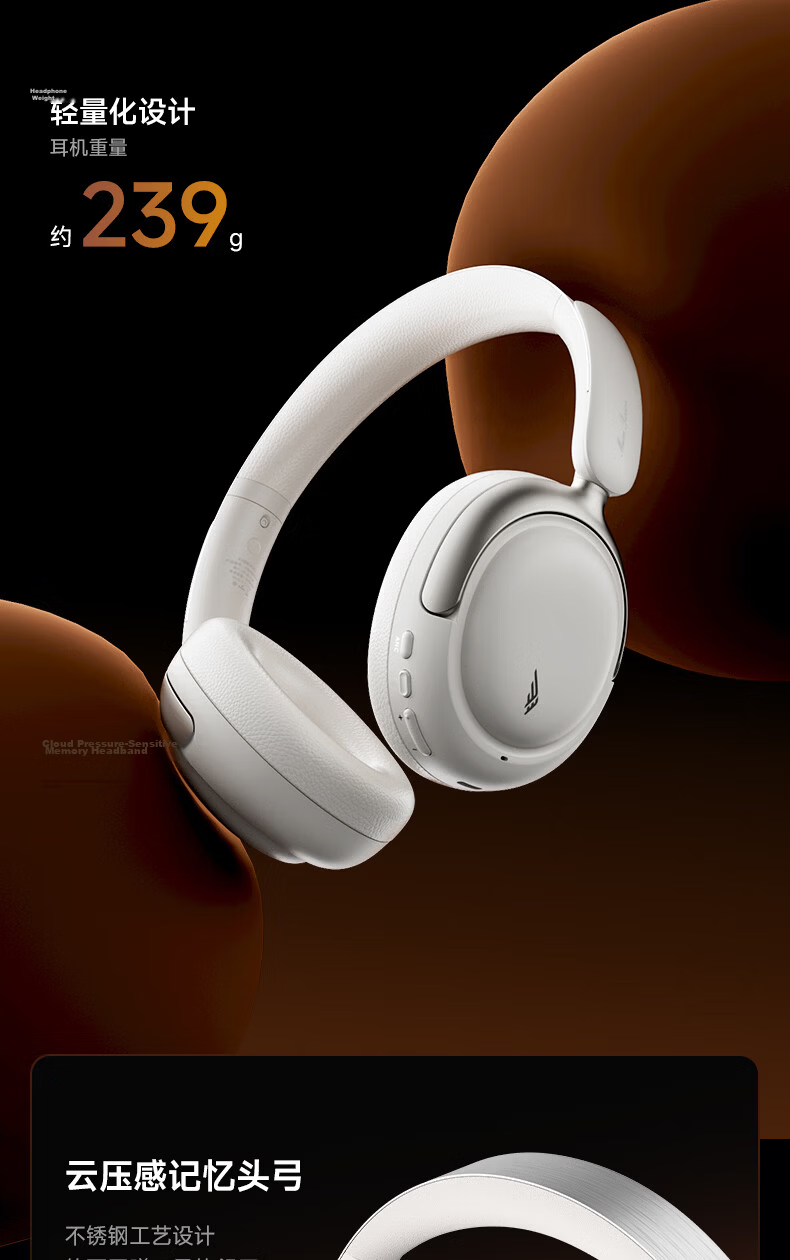 Siberia Feather DM03 Smart Dynamic Noise Cancelling [2026 Latest] Over-Ear Bluetooth Headphones Wireless Long Battery Life High-Quality Music Compatible with Apple Huawei Xiaomi Gift 19