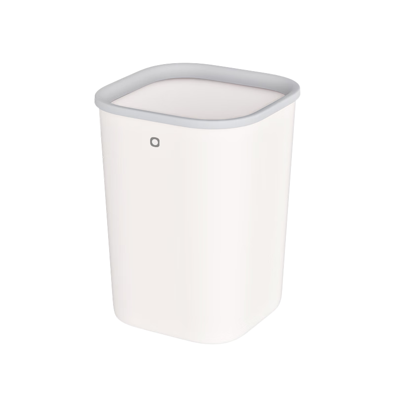 JD Original Lidless Pressed-Ring Square Trash Can, 10L*3 Pack, Large Size for Living Room, Home, Bathroom, Kitchen, Toilet, Office