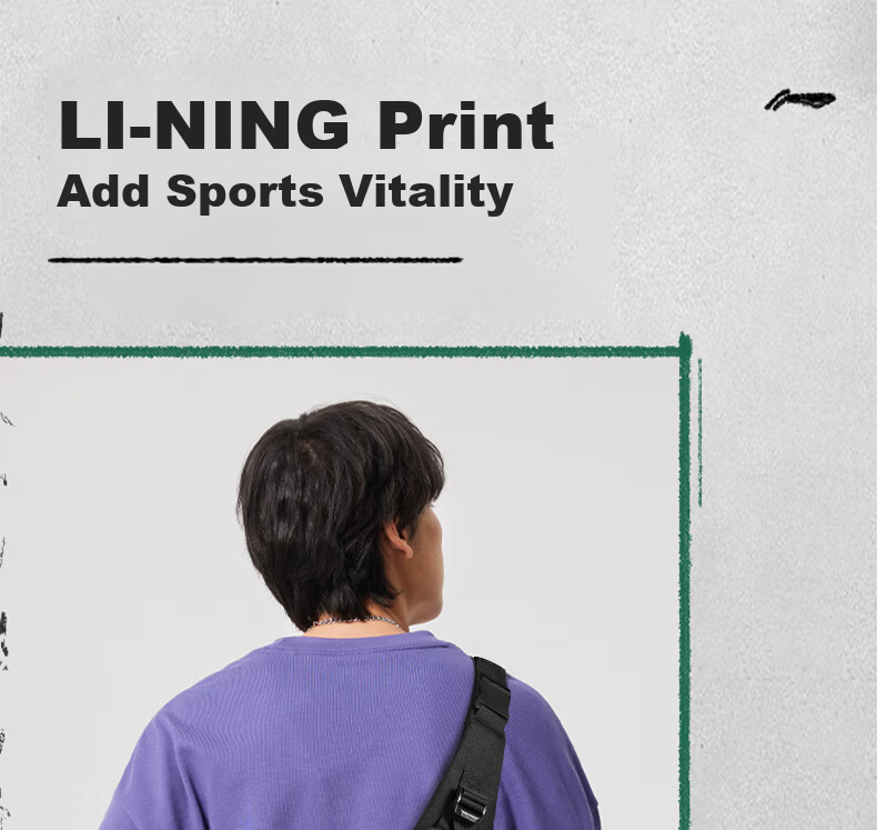 Li-Ning Men's Crossbody Bag Women's Sports Phone Bag Single Shoulder Bag Gray 10