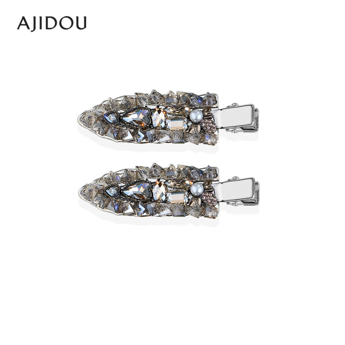 AJIDOU Fashion Shiny Imitation Crystal Duckbill Hair Clip for Women, Front Bang Hairpin Hair Accessory
