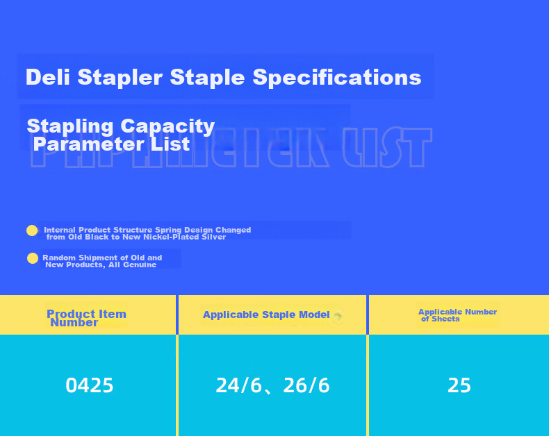 Deli Classic Durable Stapler Small Office Stapler Compatible with 24/6 Staples Black 0425 (Staples Not Included) 1