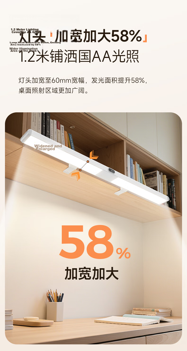 Kids Vision Clip-On Desk Lamp Eye Protection Student Study Table Full Spectrum Wardrobe Bunk Bed Study Light GA-36W 12