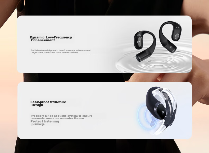 EDIFIER Comfo SE Open True Wireless Bluetooth Earphones Bluetooth V6.1 Non-In-Ear Sports Running Headphones Deep Blue Graduation Gift 6