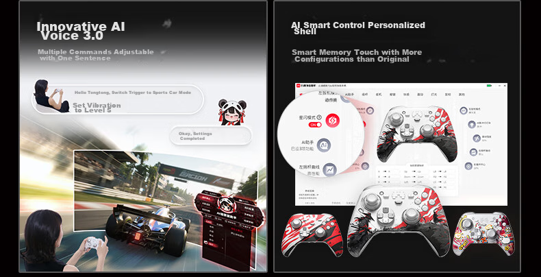 Betop Kunpeng 70 Elite Gaming Controller AI Smart Control Adaptive Dual Trigger Xbox PC Wireless Bluetooth NS Motion Steam TV Switch FIFA Pro Evolution Soccer 9